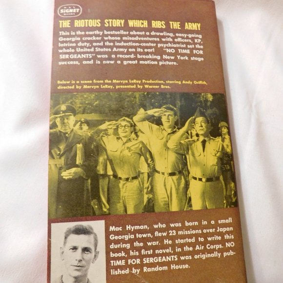 NO TIME FOR SERGEANTS by Mac Hyman Vintage Book 1958 - Picture 2 of 8